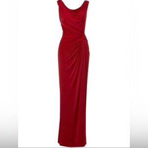 Glamorous Red Vintage Maxi Gown with Cowl Back